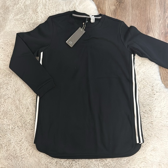Adidas Long Length Crewneck Fleece Top - Picture 1 of 6
